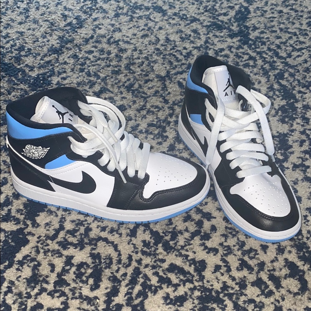 Nike Air Jordan Mid Sneakers - Black and Blue